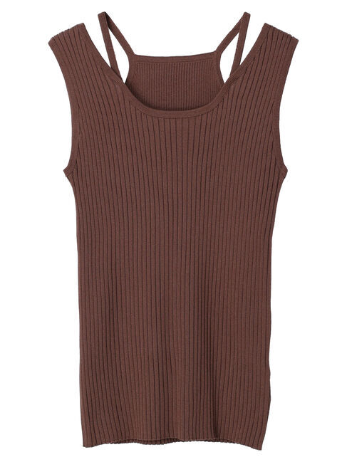 earth music&ecology「リサイクルポリエステルブレンドニットタンクトップ」|その他|