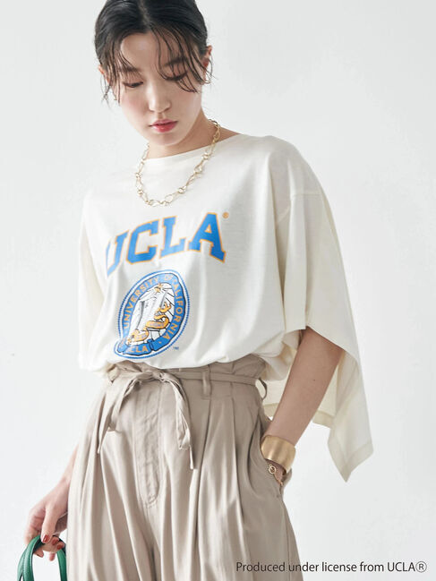 earth music&ecology「別注 UCLA バックフリルTシャツ」|Tシャツ・カットソー|オフホワイト