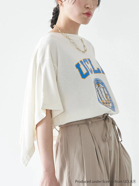 earth music&ecology「別注 UCLA バックフリルTシャツ」|Tシャツ・カットソー|