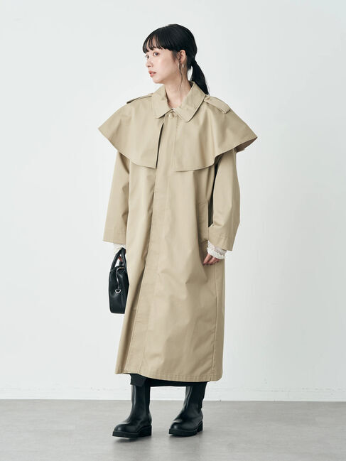 earth music&ecology「2WAYケープステンカラーコート」|スーツ|