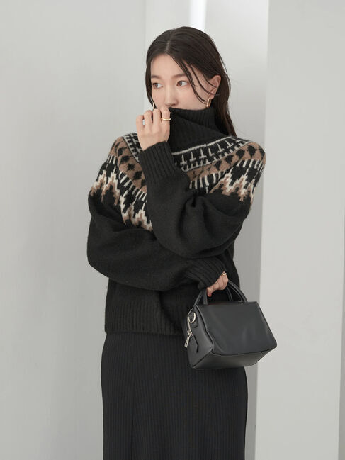 earth music&ecology「ノルディックショートニットプルオーバー」|ニット・セーター|