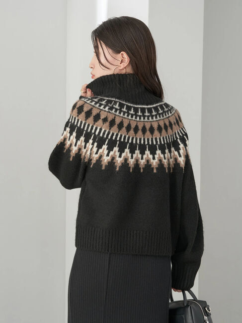 earth music&ecology「ノルディックショートニットプルオーバー」|ニット・セーター|