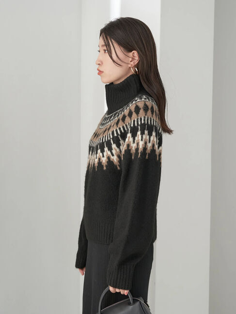 earth music&ecology「ノルディックショートニットプルオーバー」|ニット・セーター|