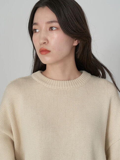 earth music&ecology「ミドルゲージクルーニット」|ニット・セーター|