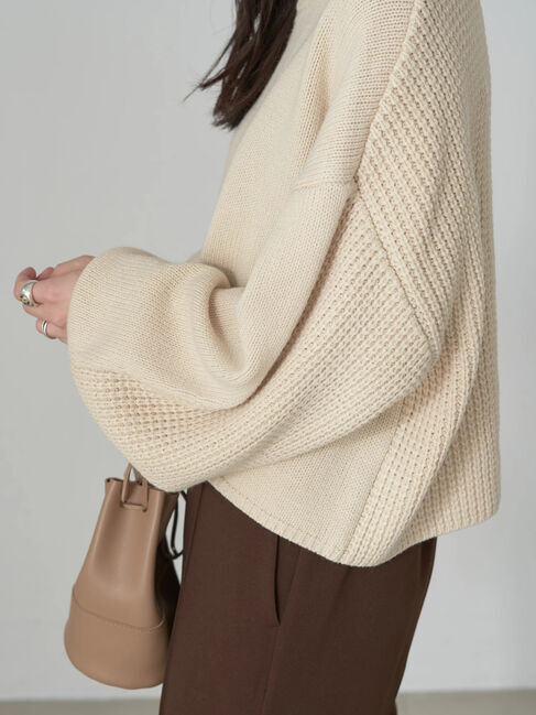 earth music&ecology「ミドルゲージクルーニット」|ニット・セーター|