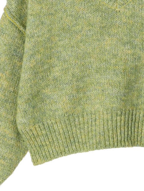 earth music&ecology「ヘアリーVネックショートニット」|ニット・セーター|