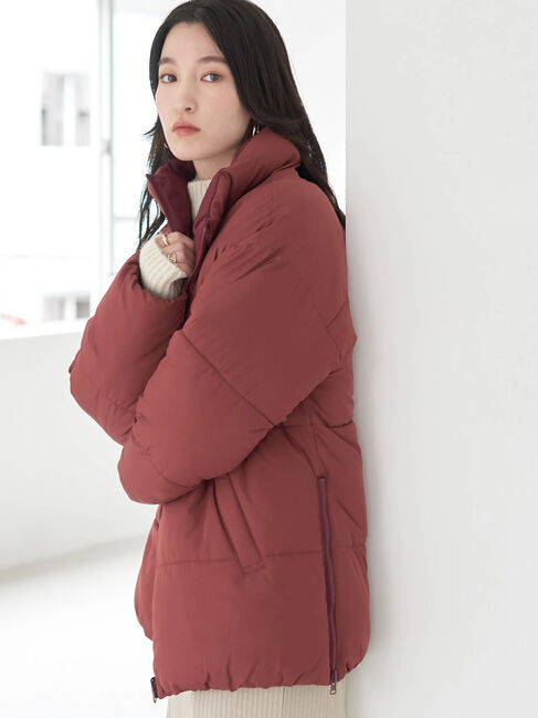 earth music&ecology「リバーシブル中綿ブルゾン」|その他|ボルドー