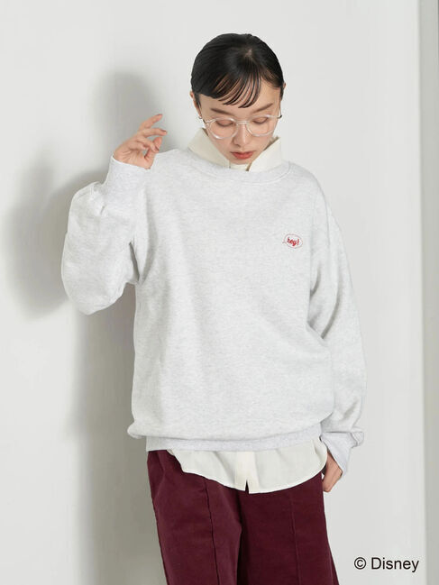 earth music&ecology「Disney Character /プルオーバー」|Tシャツ・カットソー|杢ライトグレー