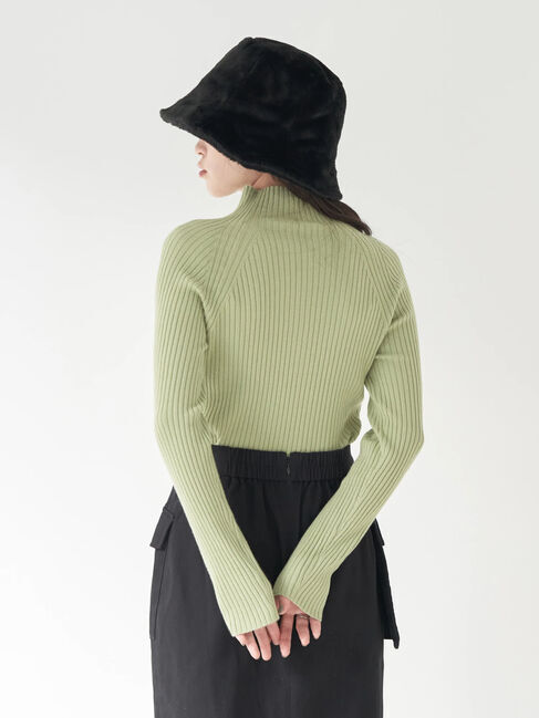 earth music&ecology「パールスリーブニットプルオーバー」|ニット・セーター|