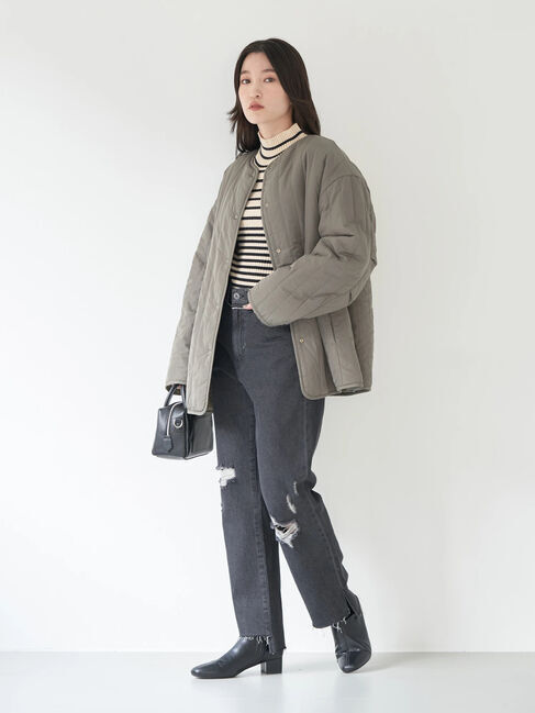 earth music&ecology「パールスリーブニットプルオーバー」|ニット・セーター|