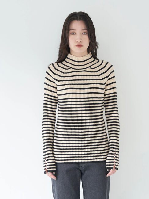 earth music&ecology「パールスリーブニットプルオーバー」|ニット・セーター|