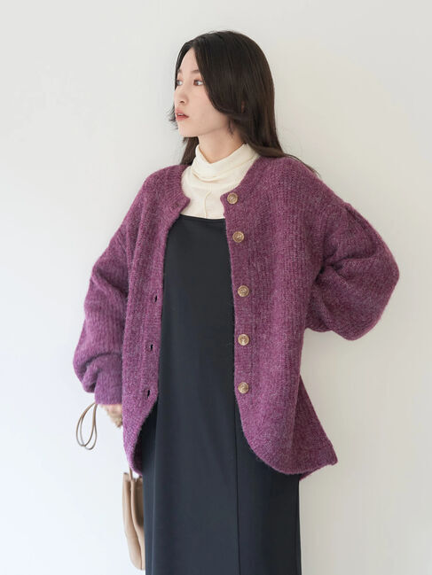 earth music&ecology「ヘアリーニットカーディガン」|カーディガン|