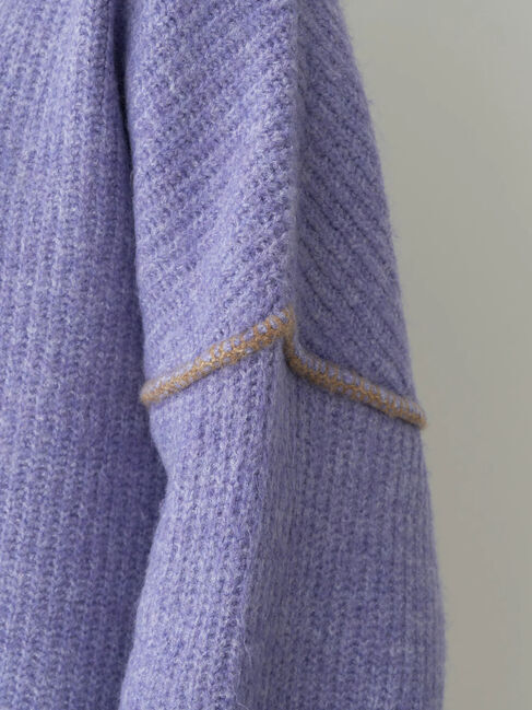 earth music&ecology「配色ステッチニットプルオーバー」|ニット・セーター|