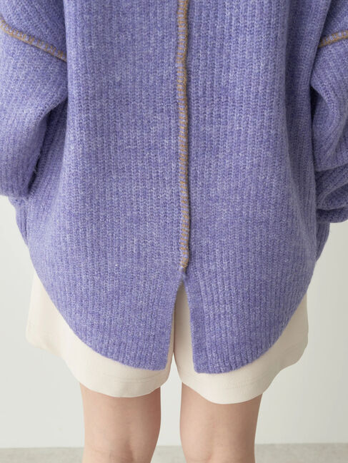 earth music&ecology「配色ステッチニットプルオーバー」|ニット・セーター|