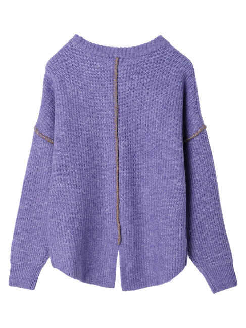 earth music&ecology「配色ステッチニットプルオーバー」|ニット・セーター|