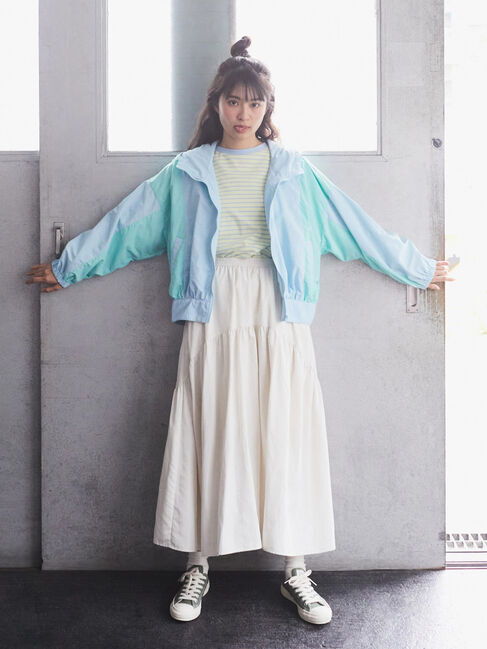 earth music&ecology「コクーンギャザー切替ブルゾン」|スーツ|