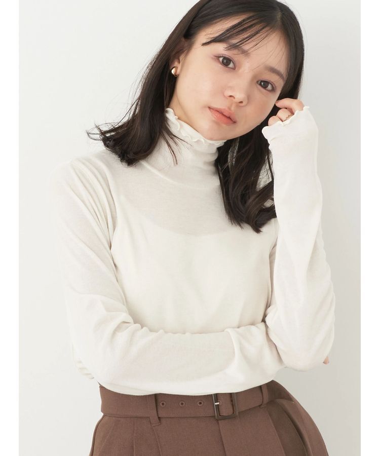 earth music&ecology「シアータートルネックプルオーバー」|Tシャツ・カットソー|Ivory