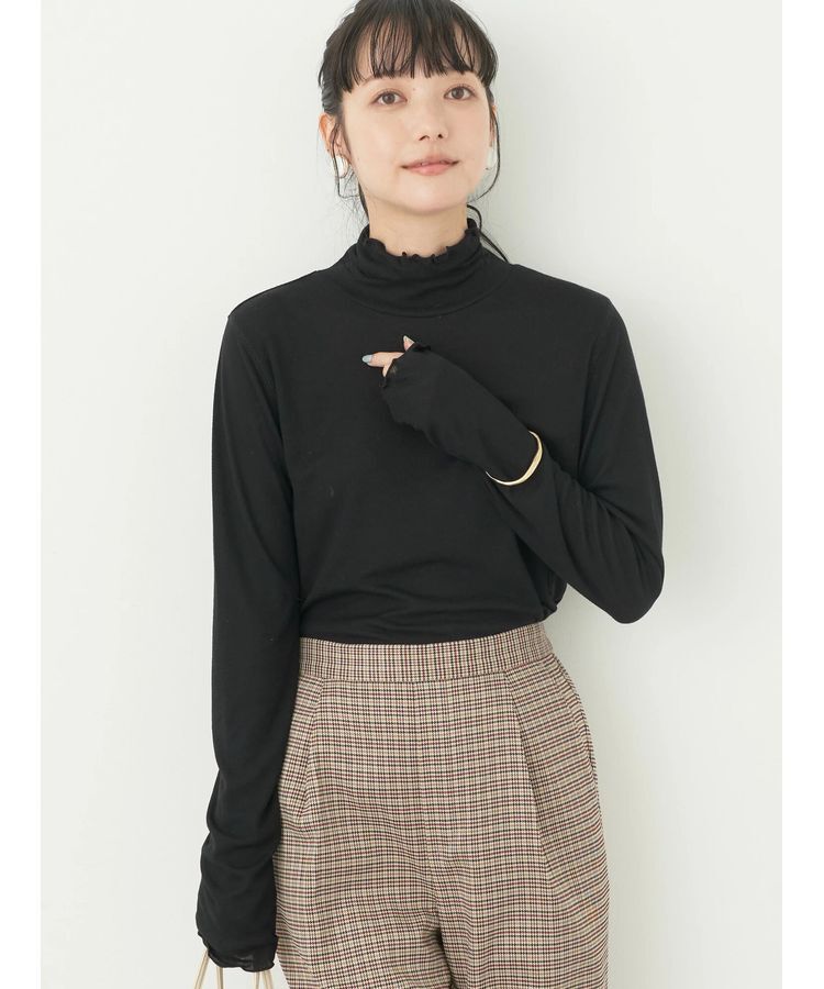 earth music&ecology「シアータートルネックプルオーバー」|Tシャツ・カットソー|Black