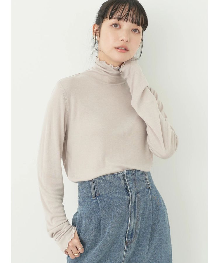 earth music&ecology「シアータートルネックプルオーバー」|Tシャツ・カットソー|Beige