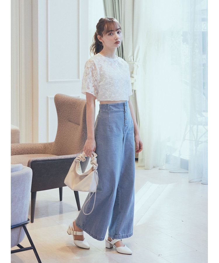 earth music&ecology「SET2点　オーガンジー刺繍+プリーツワンピース」|ワンピース|