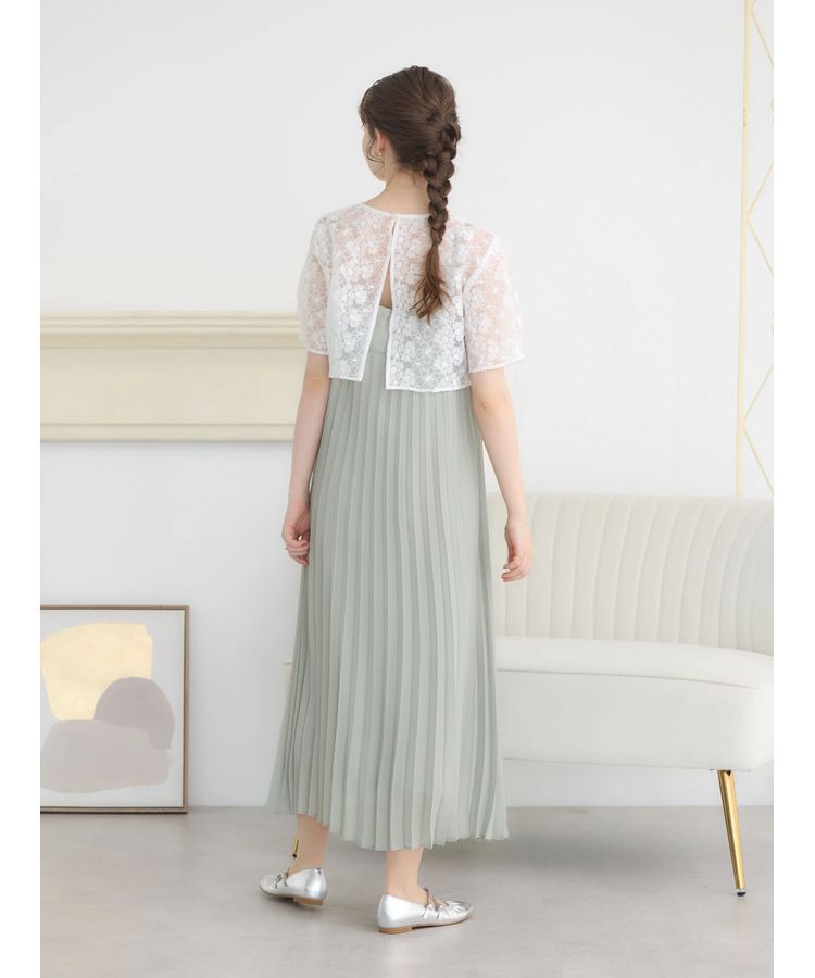 earth music&ecology「SET2点　オーガンジー刺繍+プリーツワンピース」|ワンピース|