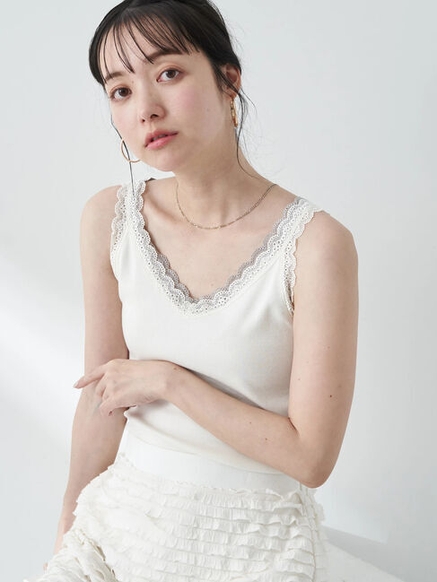 earth music&ecology「ダブルレースタンクトップ」|インナー|