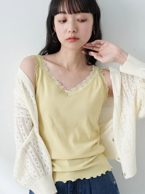 earth music&ecology「ダブルレースタンクトップ」|インナー|