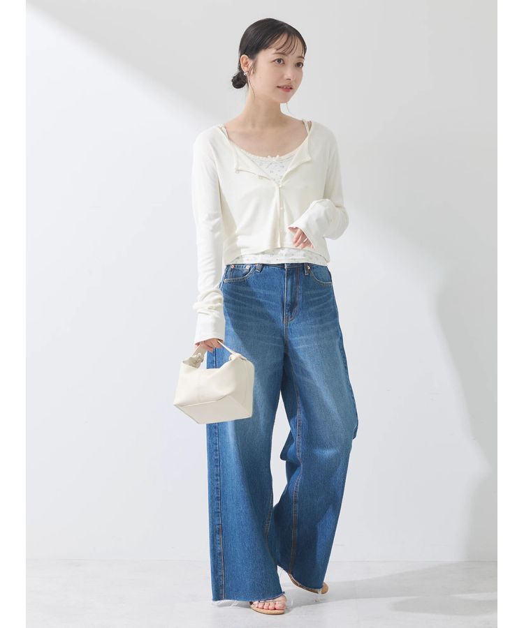 earth music&ecology「SET2点カーディガン+フラワーキャミ」|カーディガン|