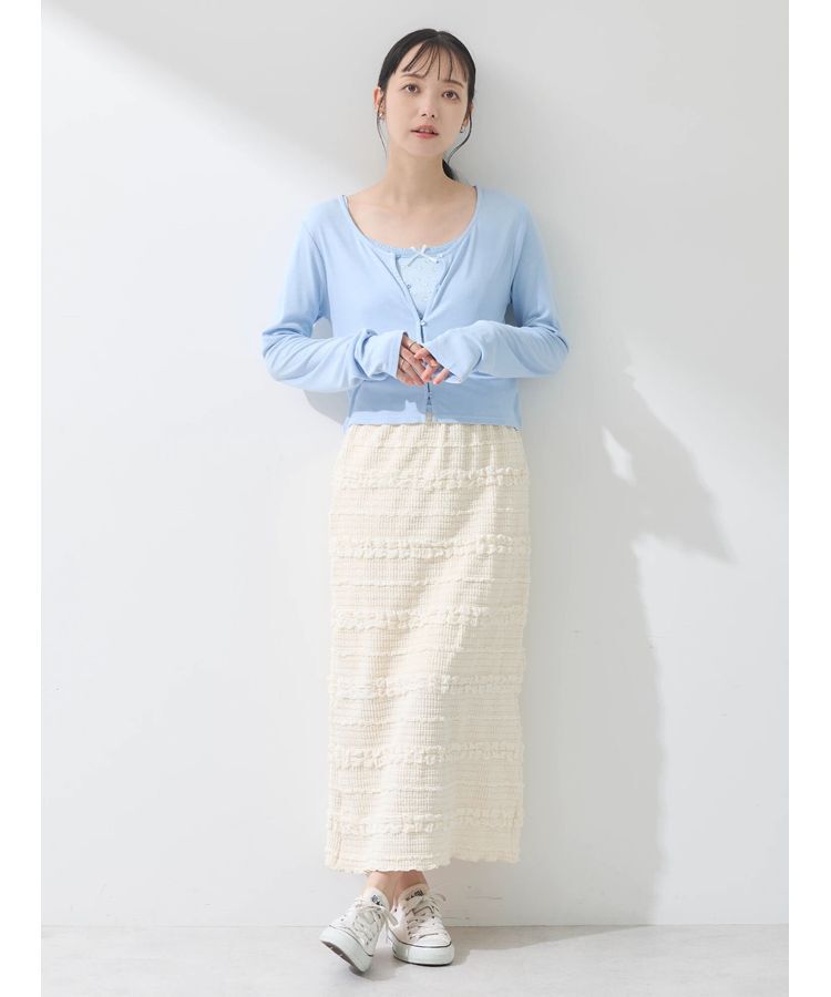 earth music&ecology「SET2点カーディガン+フラワーキャミ」|カーディガン|