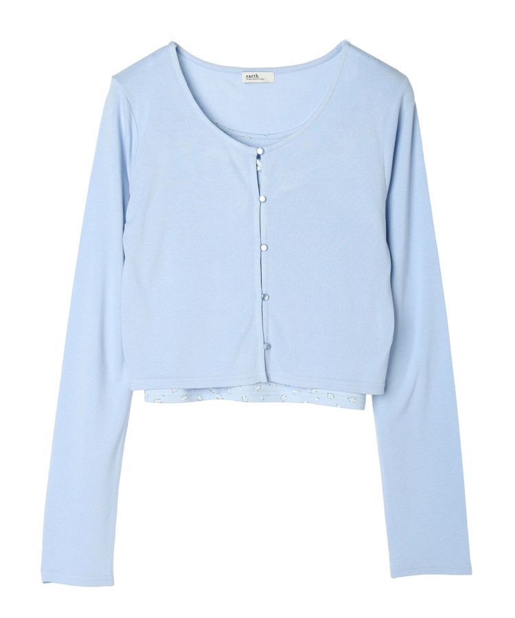 earth music&ecology「SET2点カーディガン+フラワーキャミ」|カーディガン|
