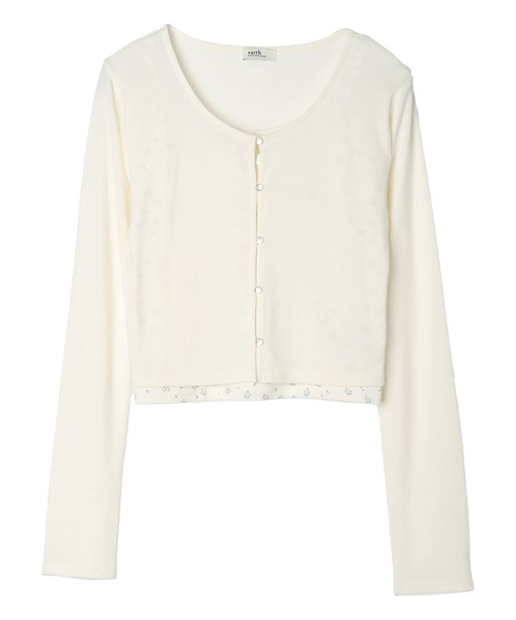 earth music&ecology「SET2点カーディガン+フラワーキャミ」|カーディガン|