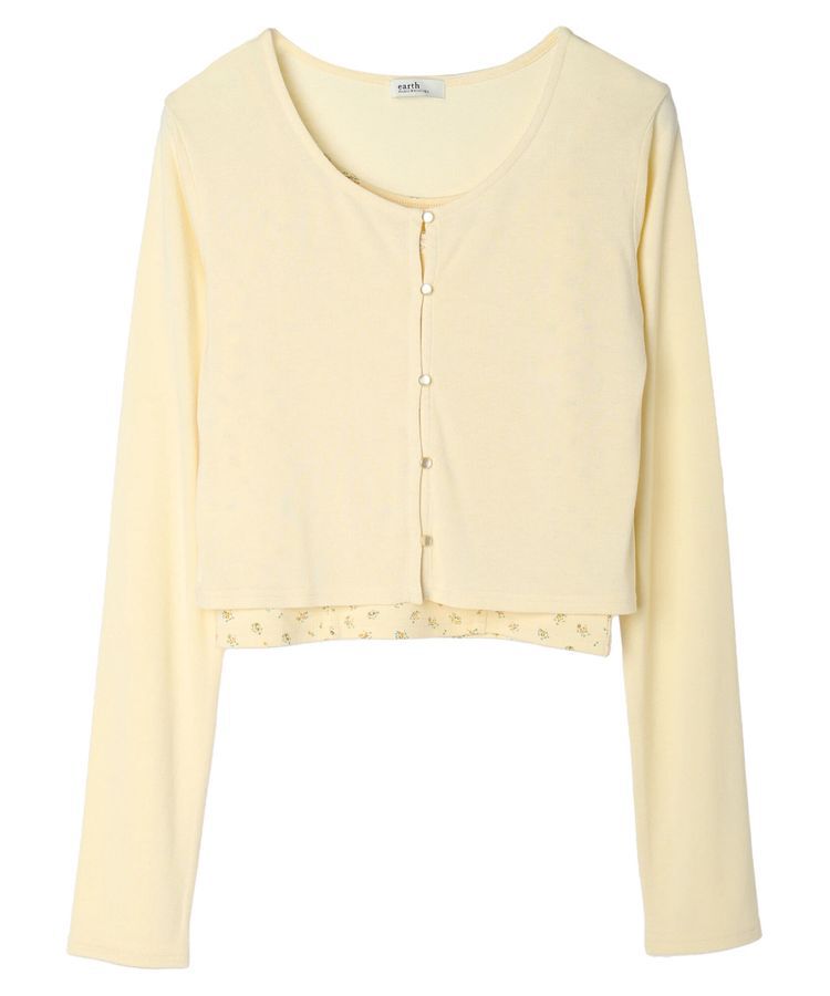 earth music&ecology「SET2点カーディガン+フラワーキャミ」|カーディガン|