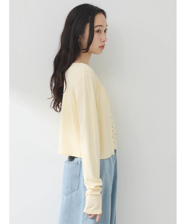 earth music&ecology「SET2点カーディガン+フラワーキャミ」|カーディガン|