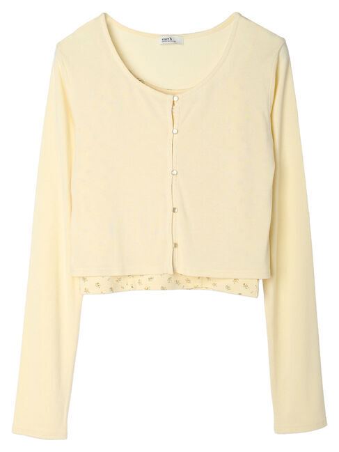 earth music&ecology「SET2点カーディガン+フラワーキャミ」|カーディガン|