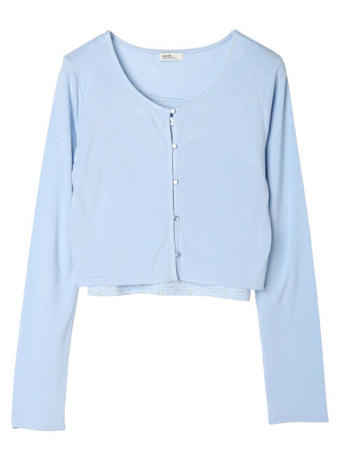 earth music&ecology「SET2点カーディガン+フラワーキャミ」|カーディガン|