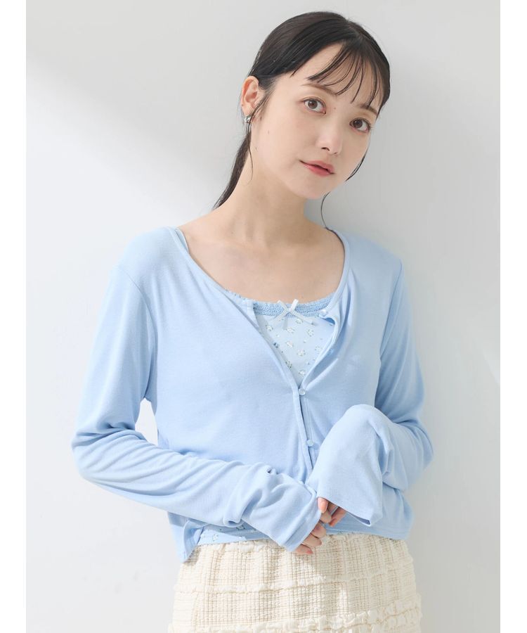 earth music&ecology「SET2点カーディガン+フラワーキャミ」|カーディガン|Sax