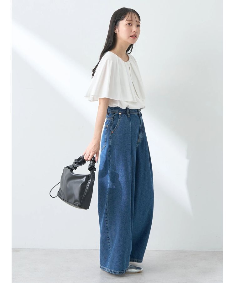 earth music&ecology「ケープカラーブラウス」|シャツ・ブラウス|