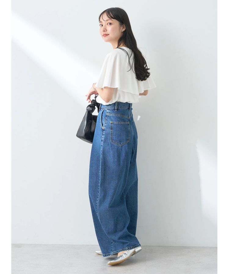 earth music&ecology「ケープカラーブラウス」|シャツ・ブラウス|