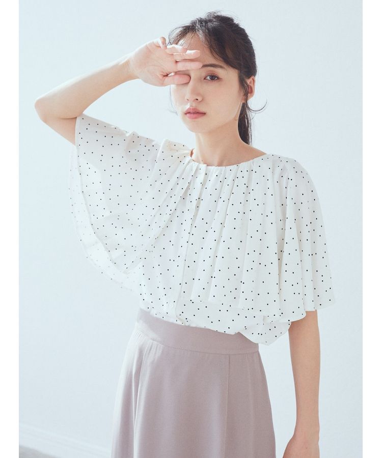 earth music&ecology「ケープカラーブラウス」|シャツ・ブラウス|