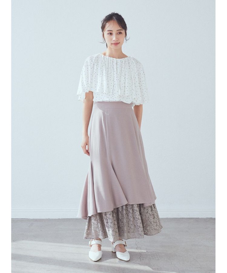 earth music&ecology「ケープカラーブラウス」|シャツ・ブラウス|