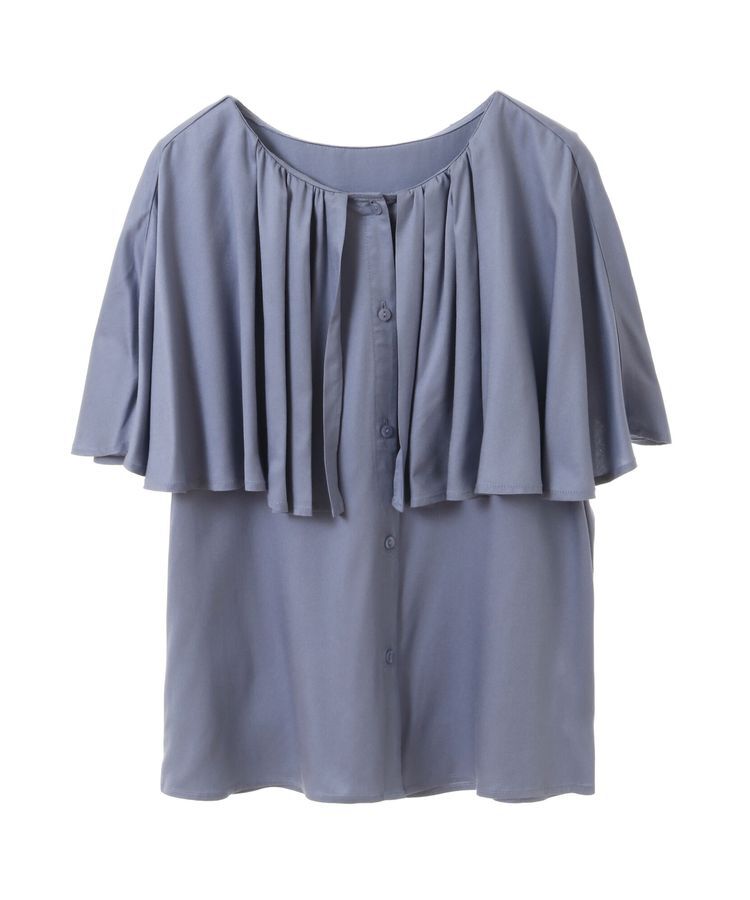 earth music&ecology「ケープカラーブラウス」|シャツ・ブラウス|