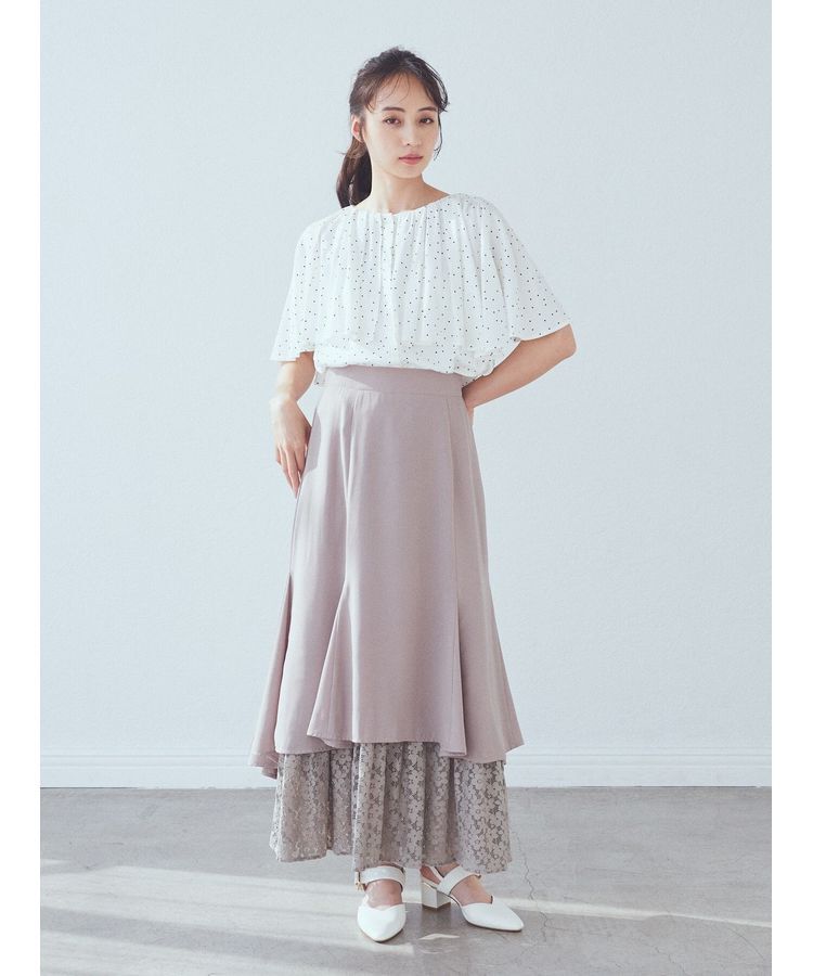 earth music&ecology「ケープカラーブラウス」|シャツ・ブラウス|