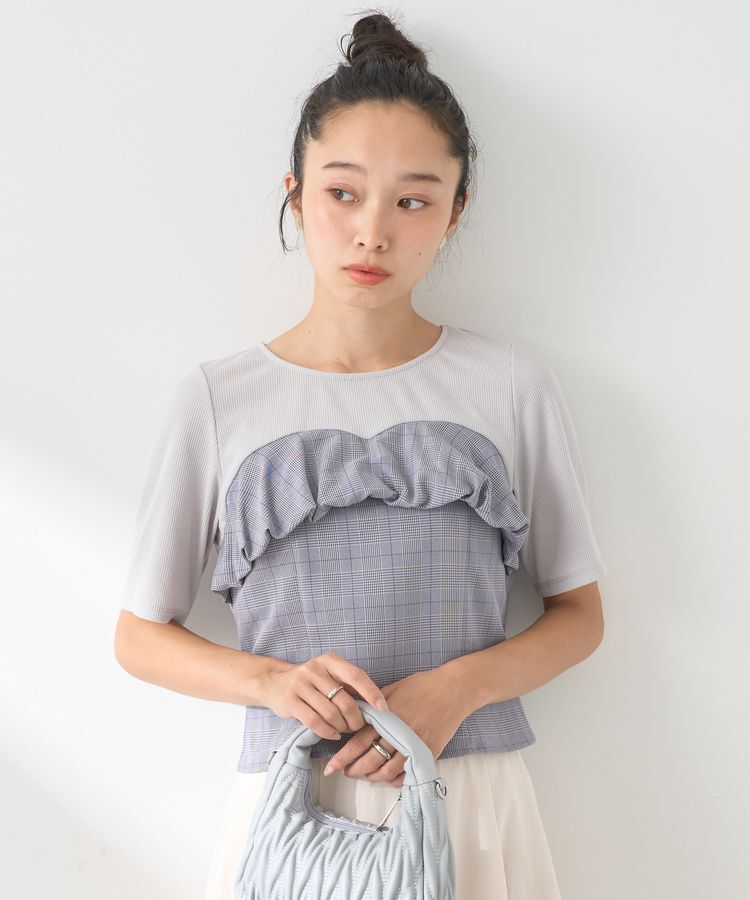 earth music&ecology「ドッキングビスチェプルオーバー」|Tシャツ・カットソー|ブルーグレー