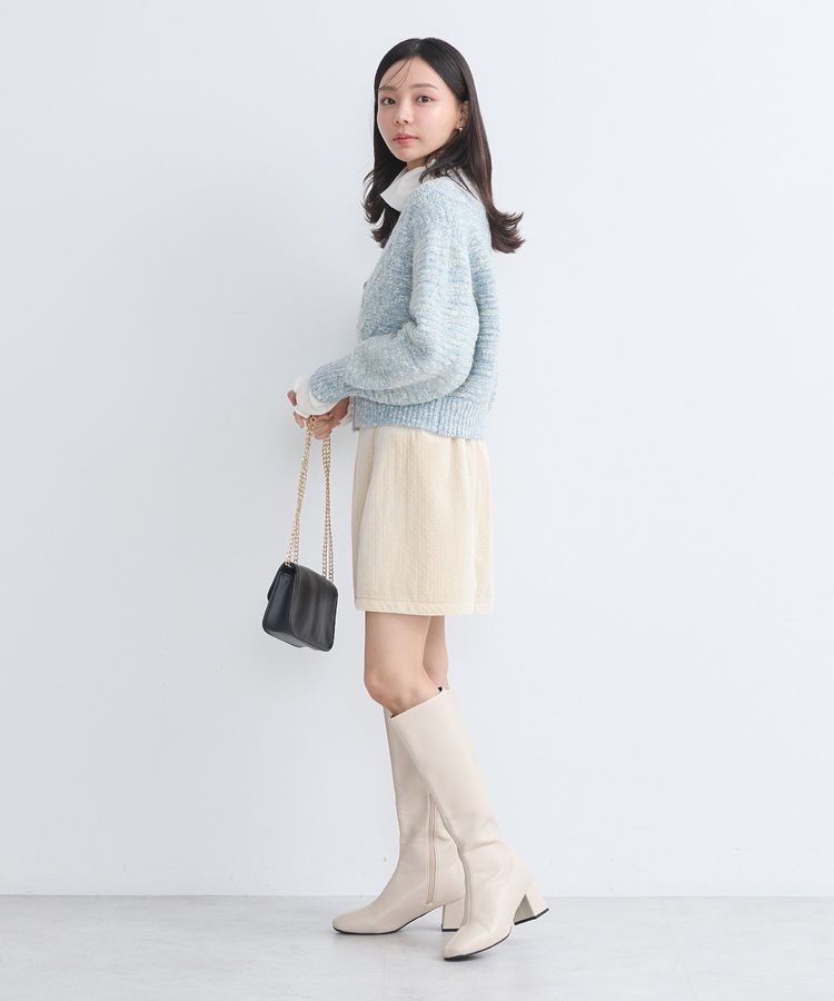 earth music&ecology「ベロアドットミニスカート」|タイト|