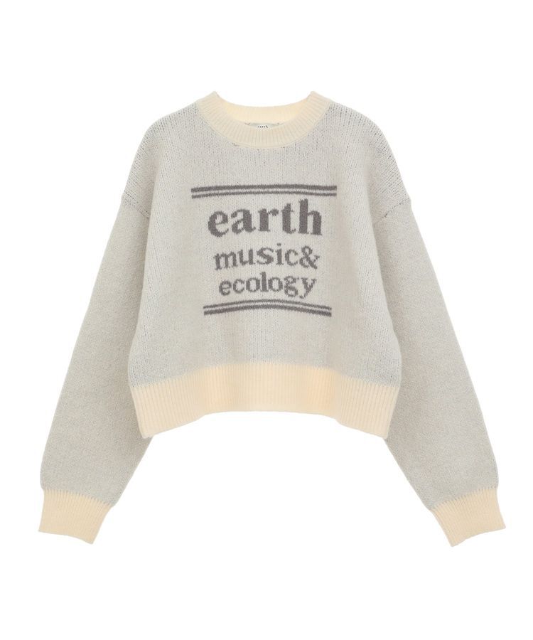 earth music&ecology「ジャガードロゴニットプルオーバー」|ニット・セーター|