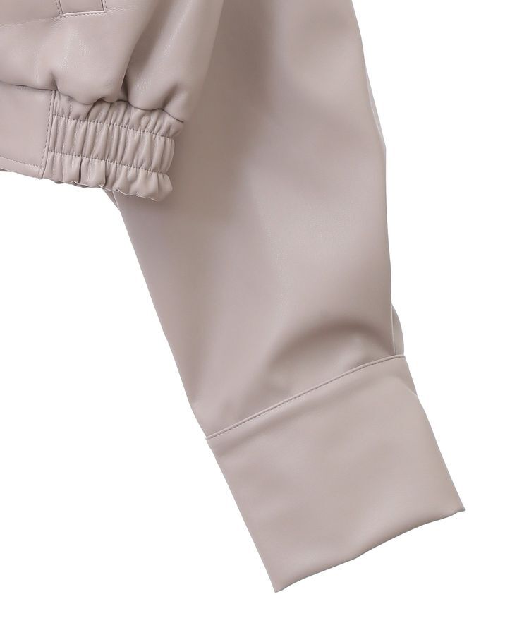 earth music&ecology「襟ファーレザーブルゾン」|ブルゾン・スタジャン|