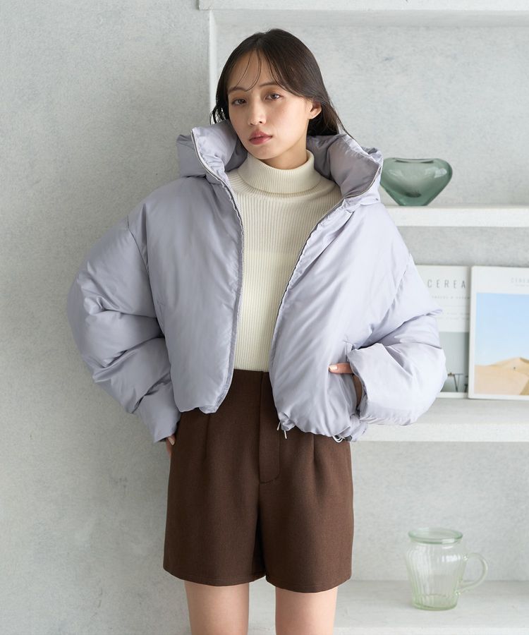 earth music&ecology「2wayパファー ショートブルゾン」|ブルゾン・スタジャン|ブルーグレー