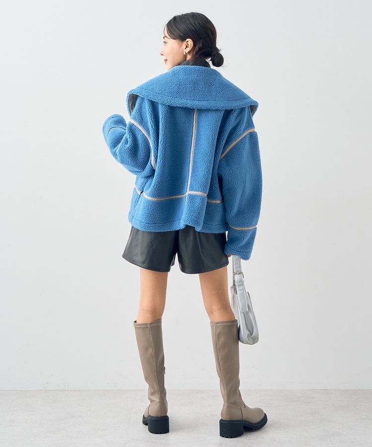 earth music&ecology「ビッグカラーボアフェイスブルゾン」|ブルゾン・スタジャン|