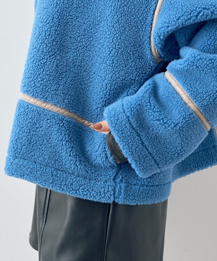 earth music&ecology「ビッグカラーボアフェイスブルゾン」|ブルゾン・スタジャン|