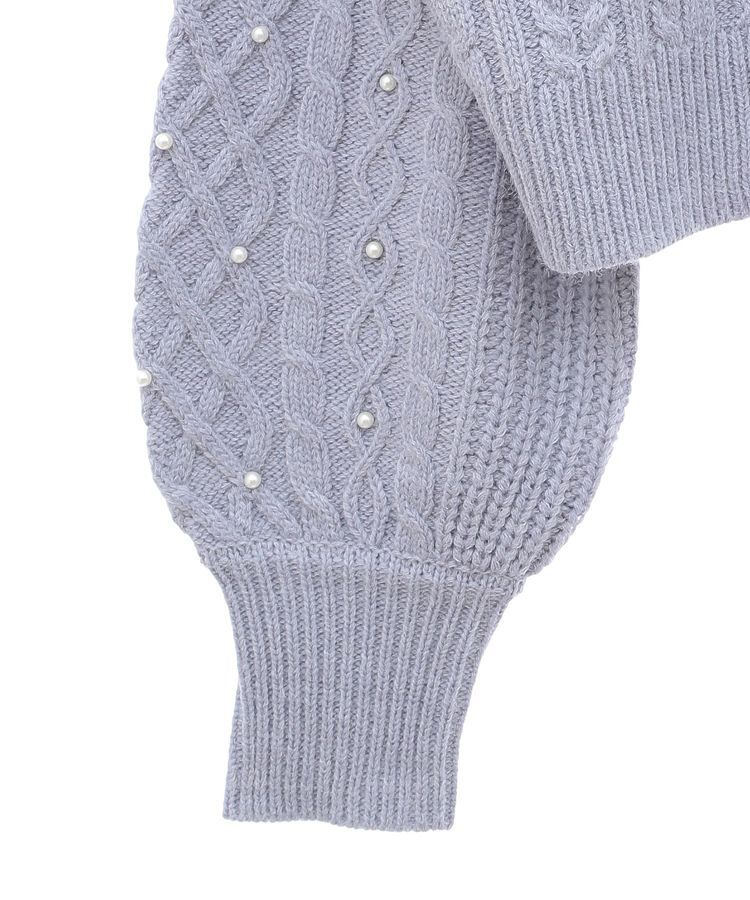 earth music&ecology「パール&ケーブルニットプルオーバー」|ニット・セーター|